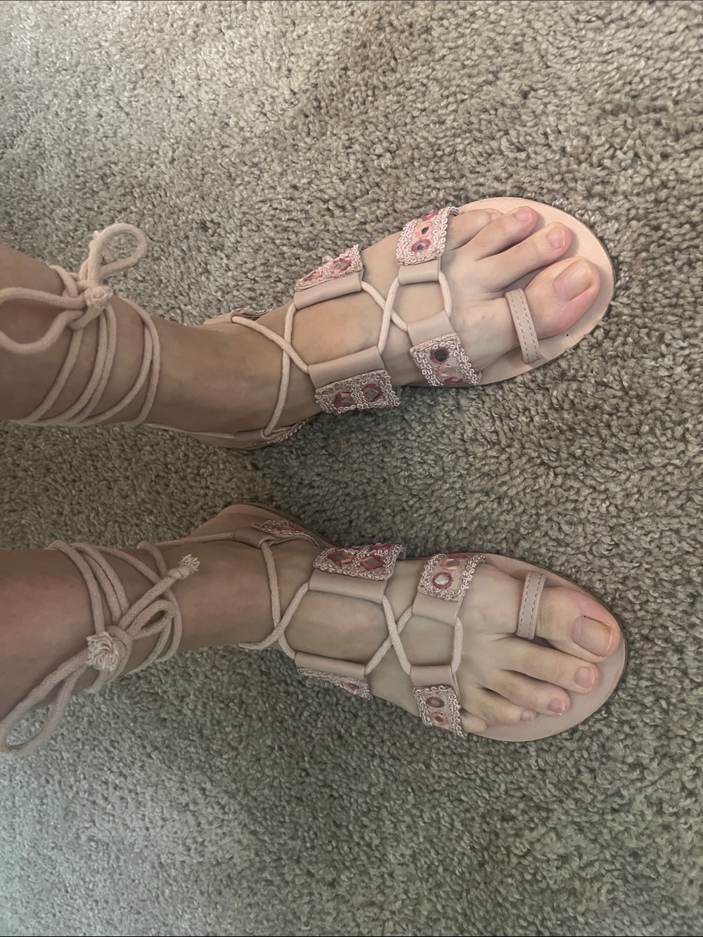 Free People Mantra mirror Gladiator Sandals